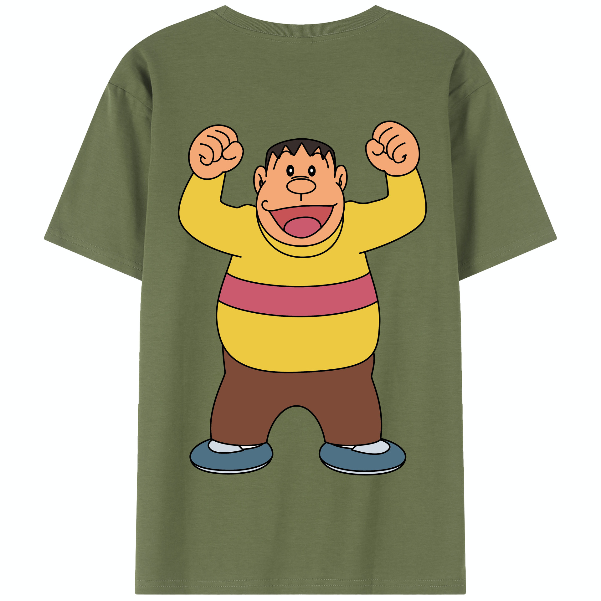 （画像用） ドラえもん 剛田武 Doraemon Gouta Takeshi 綿100％半袖Tシャツ（背面プリント）